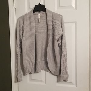 Cute silver sweater cover up with silver flakes